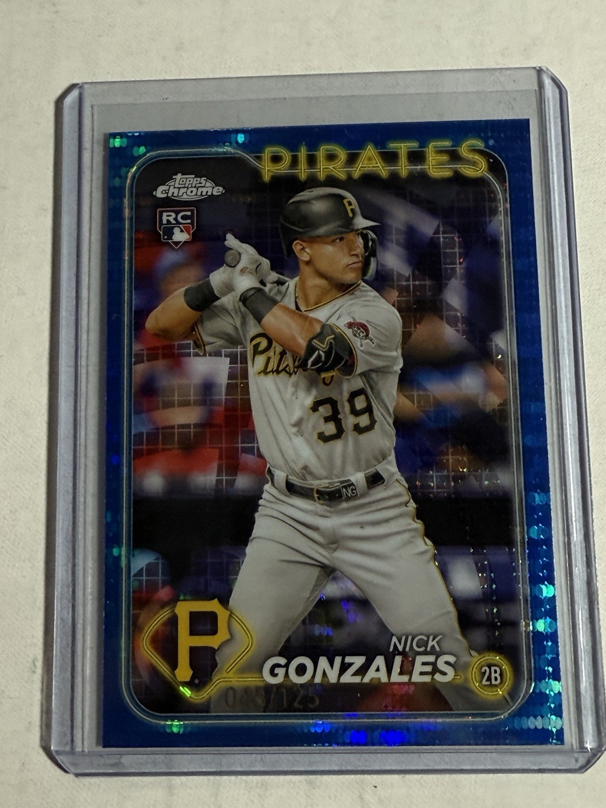 2024 Topps Chrome NICK GONZALES RC /125 Blue Sonar #72 Rookie
