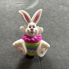 Vintage Cellulite Easter Egg Bunny Rabbit Pin Brooch Plastic