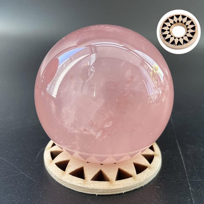 15 PCS Wood Crystal Ball Stand, Wooden Sphere Display Holder, Wooden Sphere S...