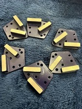 HTC 60/80 Grit Soft Bond Diamond Grinding Plates – Purple HTC Style (Lot of 8)