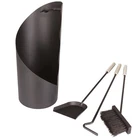 Valiant Companion Fire Tool Set | Durham | Includes Poker, Dustpan, Brush Stand