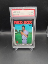 1986 Topps Mark Clear Red Sox PSA 9 #349