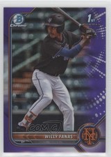 2022 Bowman Chrome Prospects Purple Refractor /250 Willy Fanas #BCP-196 0nr3