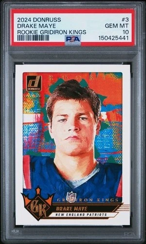 2024 PANINI DONRUSS ROOKIE GRIDIRON KINGS RC #3 DRAKE MAYE PSA 10