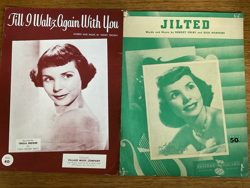 Lot~2 sheet music~Teresa Brewer~Till I Waltz Again with You~1952+Jilted~ukelele