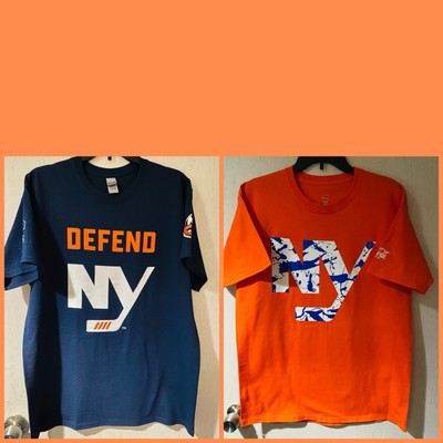 2 New York Islander s Men s Large Shirt s NHL UBS ARENA Hockey Tee-shirt s NYI