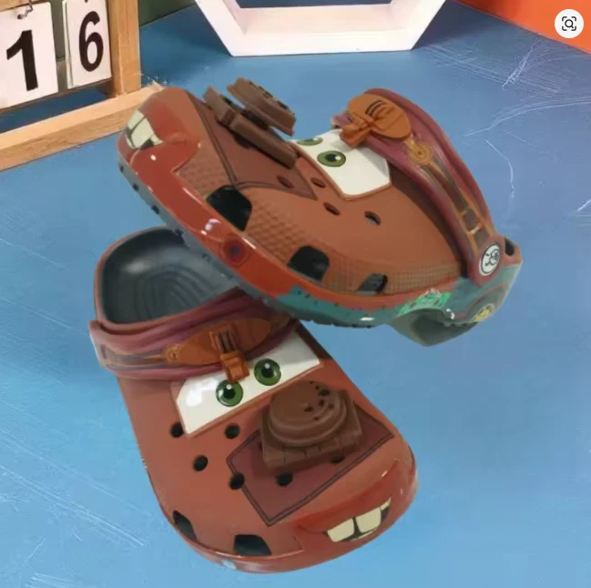Disney Pixar Cars Tow Mater Crocs Brown Clogs Sandals - Image 3 of 3