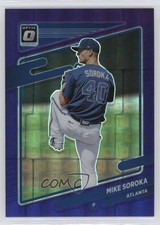 2021 Panini Donruss Optic Purple Pandora Prizm 14/99 Mike Soroka #127 ut4