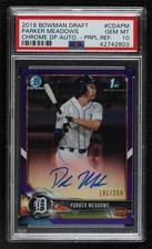 2018 Bowman Draft Chrome Pick Purple Refractor Parker Meadows PSA 10 Auto 5j0