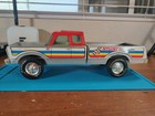 Vintage Nylint Race Team Pickup Truck Pressed Steel Toy 1970s 1980s Retro Stripe