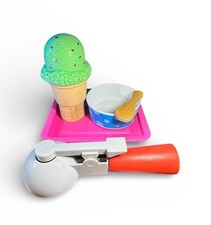 Melissa Doug Magnetic Scoop Stack Wooden Ice Cream Cone Replacement 6 Pieces