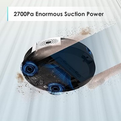 Thamtu G10 Robot Vacuum Cleaner 2700Pa Suction,Robotic Self-Charging - WHITE
