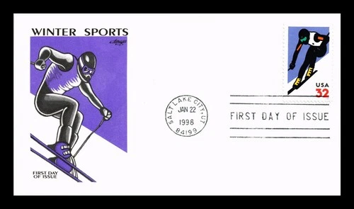 US COVER WINTER SPORTS ALPINE SKIING FIRST DAY ISSUE ARTMASTER