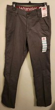 Wrangler Men's 30x32 All Terrain Chino Pants DARK GRAY Straight Fit 53525