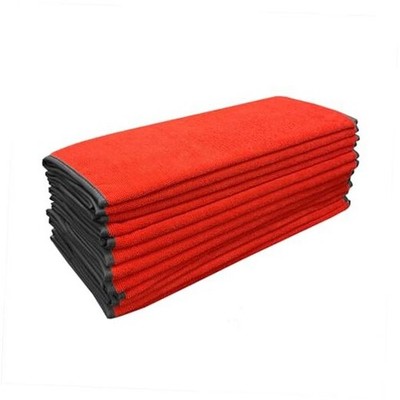 Large 320 GSM Microfiber Towels for Car Detailing, Washing, Drying, Ultra Red