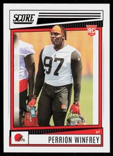 2022 Score Perrion Winfrey #362 FOOTBALL CARD Rookie Cleveland Browns RC
