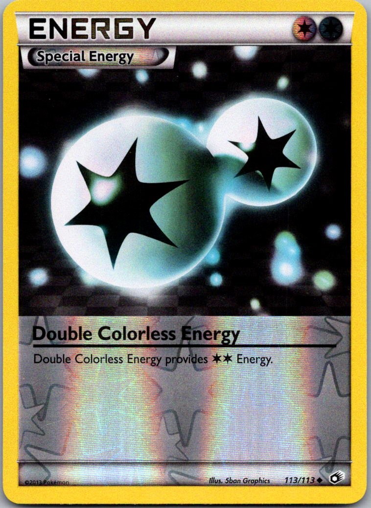 Double Colorless Energy Reverse Holo Uncommon Legendary Treasures 113/113 LP