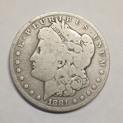 1881 Morgan Silver Dollar $1 Coin Circulated .900 Fineness US Silver