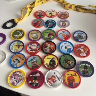 Legoland pop badges x25 and lanyard
