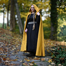 Mittelalter Umhang Ibelin aus Wollfilz Beige, Schwarz, Rot, Braun, Blau LARP