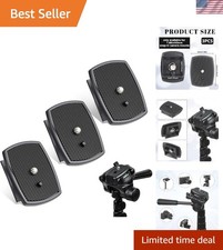 3 PCS Universal 43x43mm Quick Release Plate Set for Tripods, Camera Mounting ...