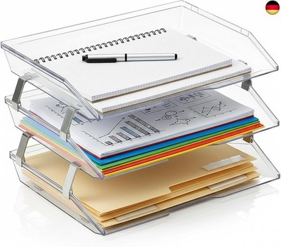 Acrimet Facility 3 Ebenen Briefablage Seiteneinschub, Letter Tray/A4, Desktop