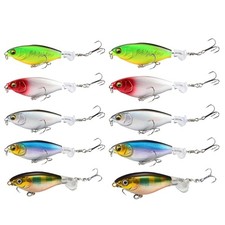 5Pcs Propeller Noise Baits Propeller Tractor Hard Baits Topwater Fishing Lures