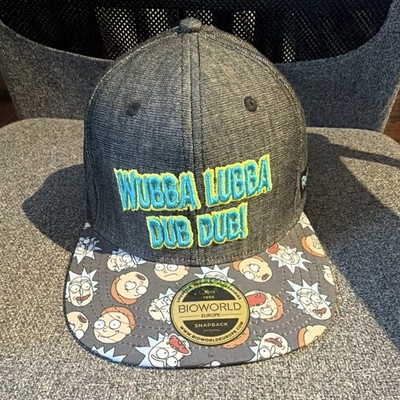 BIOWORLD Rick and Morty Snapback Cap  Wubba Lubba Dub Dub  Rick Sanchez Morty