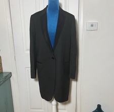 Stella McCartney Black Single-Button Longline Blazer Women  s 40