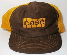 1980s Rare Vintage CASE TRACTORS FARM SNAPBACK VINTAGE TRUCKER HAT MADE IN USA