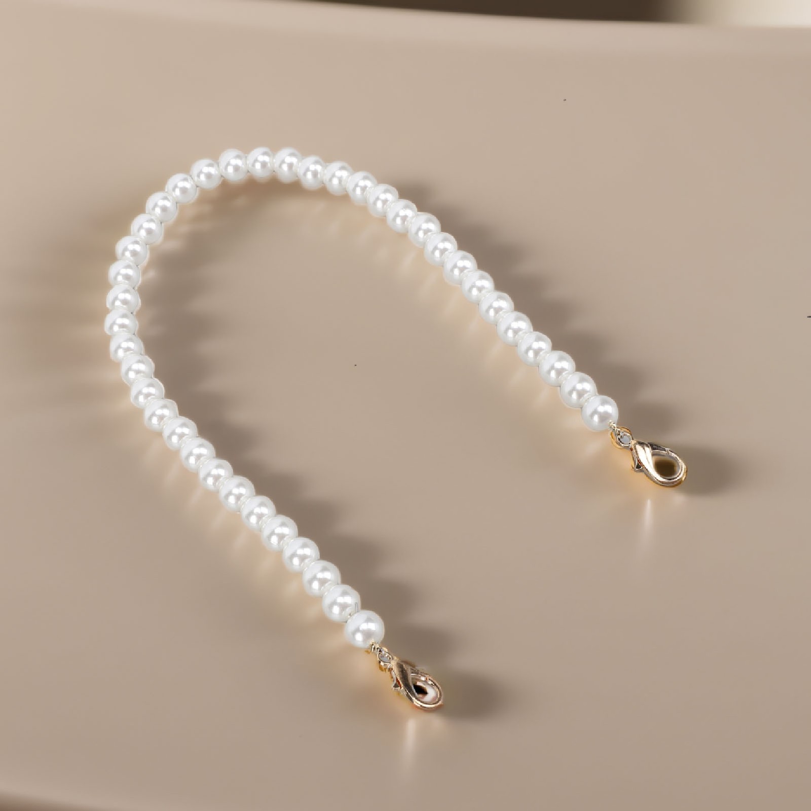 Elegant 40cm Imitation Pearl Bead Strap Multifunctional Handbag Chain For Women