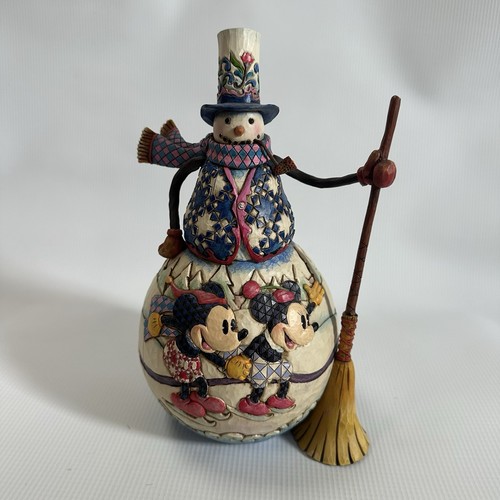 Jim Shore Disney Teaditions Old Fashioned Holiday Minnie And Mickey Snowman - Bild 8 von 23