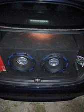 Alpine Dual Enclosed Non-Powered Car Subwoofer Box for Car Audio System Trunk