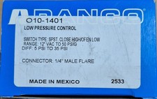 Ranco 010-1401 Low-pressure Refrigeration Control, New