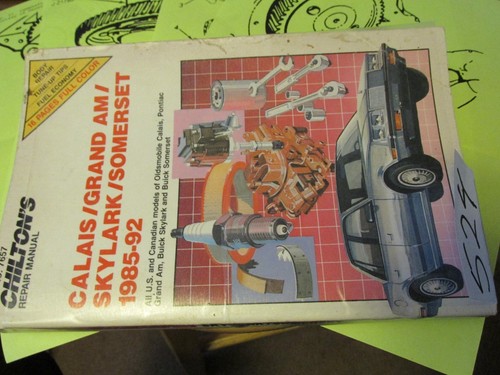 CHILTON # 7657 PONTIAC OLDSMOBILE BUICK 1985-92 SERVICE REPAIR MANUAL HAYNES 524 - Picture 9 of 10