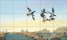 Duck Tile Backsplash Ceramic Mural Binks Wildlife Bird Lodge Art REB010