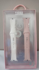 Sarina Apple Watch Bands 2 Pack Series 1-7 Pink and White NIB