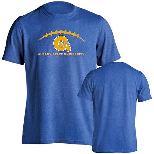 Albany State University Golden Rams Laces Out Football Short Sleeve T-Shirt - Picture 13 of 15