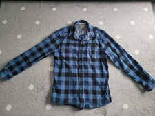 LL Bean Slightly fitted Blue stretch flannel fleece Mnes' medium