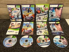 Lot of 4 Assorted Xbox 360 CIB Kinect Games -Game Party, MotionSports, Joy Ride