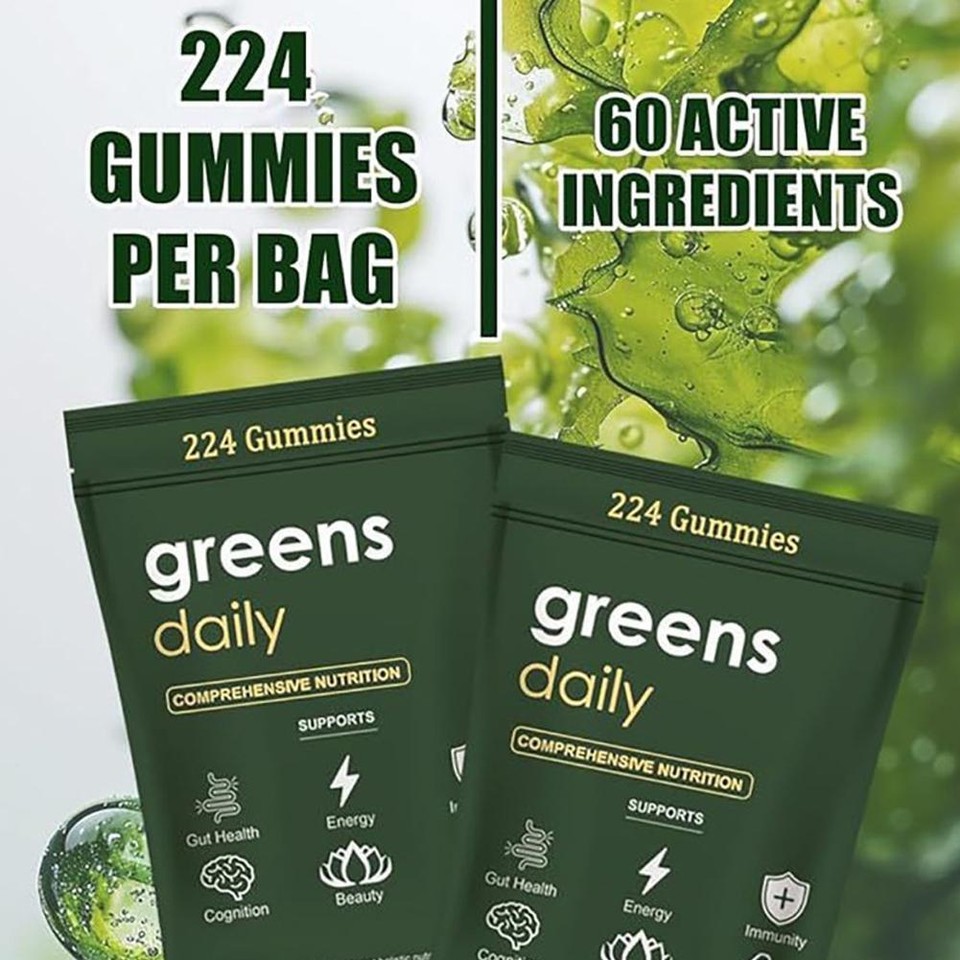 Chlorophyll Spirulina Gummies Detox & Energy Booster Green Bear Gummies