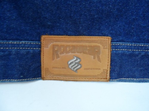 Rocawear Jacke Herren Blau Denim Jeans Hip Hop Y2K Baggy Trucker Bestickt -XL - Bild 10 von 10