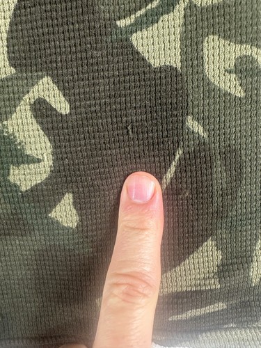 Polo Ralph Lauren Medium Men Camo Waffle-Knit Thermal Shirt Green Long Sleeve - Picture 4 of 8