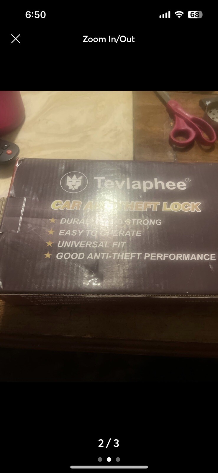 Tevlaphee Steering Wheel Lock with Alarm AntiTheft Device. eBay