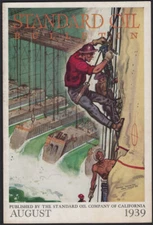 Standard Oil Bulletin Aug 1939 Todhunter Grand Coulee Cal Bear Flag vtg Chevron