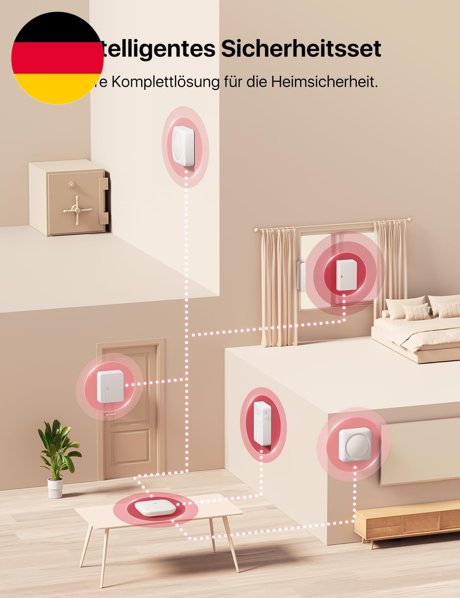 HXLZYF WLAN Alarmanlage Für Zuhause – 16-teilige Produktbild-Vorschau 5