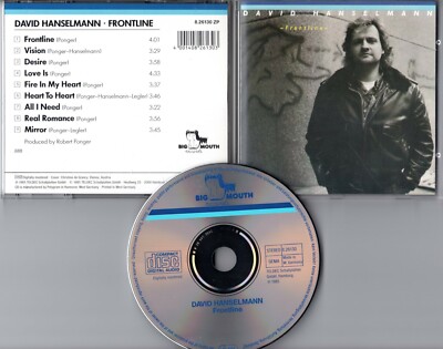 David Hanselmann CD FRONTLINE 1985 Teldec 8.26130 Synth-pop - MINT never played 