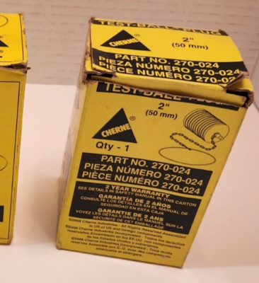 CHERNE 270-024 PNEUMATIC TEST-BALL PLUG 2'' IN. (50MM)  270024 NEW OPEN BOX
