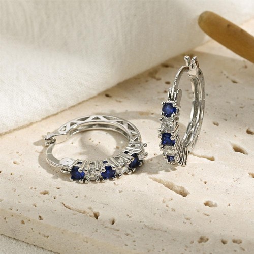 European & American Style Fashionable Circle Hollow Earrings Gift Women's T9W2 - Imagen 16 de 27