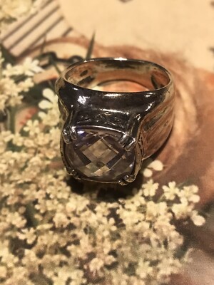 Silpada R6199   .925 Sterling Silver Five Ocean Ring Size 9 CZ Was $110 New